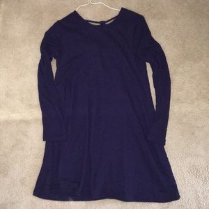 Navy long sleeve shift dress